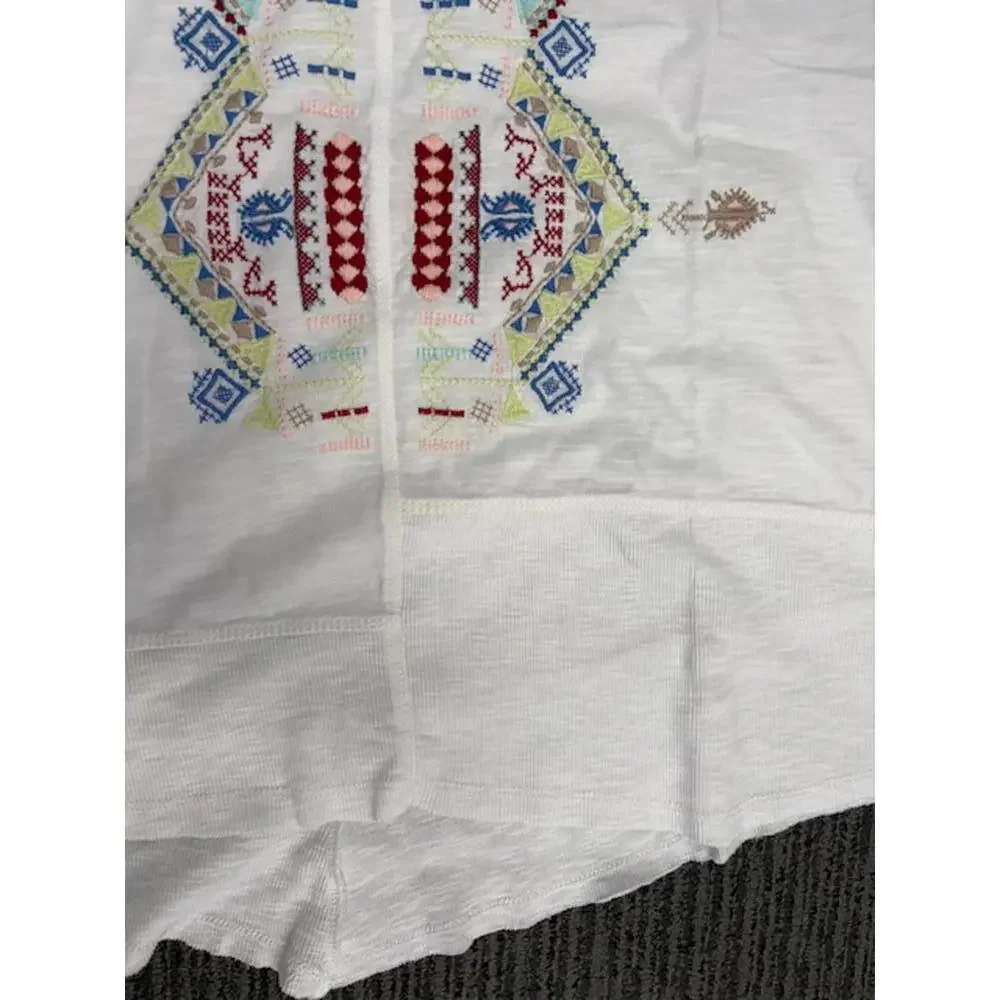 NWT New Sundance Catalog Embroidered Tonal Modern Tribe Blouse XL - Picture 4 of 6